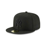 Casquette Yankees de New York ajustée New Era 59FIFTY des - Noir sur noir