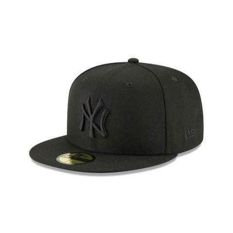 Casquette Yankees de New York ajustée New Era 59FIFTY des - Noir sur noir