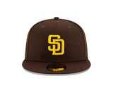Casquette ajustée New Era marron 59FIFTY des Padres de San Diego