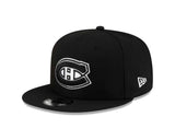 Casquette Canadiens de Montréal 9Fifty noire/blanche New Era snapback pour homme