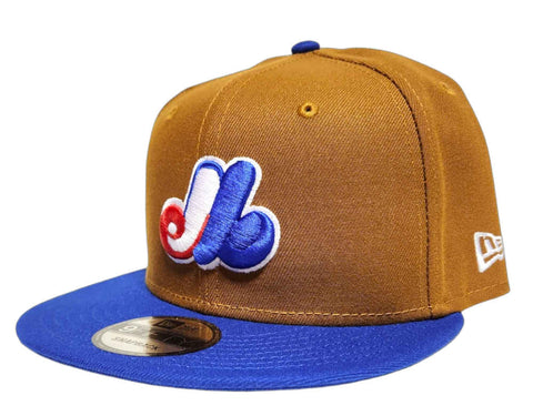 Casquette Expos de Montréal Snapback New Era 9Fifty, couleur Peanut Royal