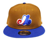 Montreal Expos New Era 9Fifty Snapback Peanut Royal