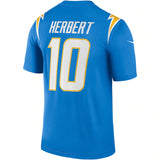 Justin Herbert #10 Chargers de Los Angles Chandail Player Game Jersey par Nike - Bleu poudre