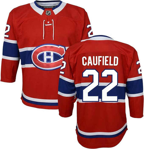 Canadiens de Montréal Cole Caufield #22 Rouge Enfant 12-24M Premier Player Chandail