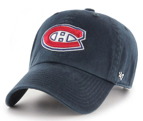 Casquette CLEAN UP de la marque NHL '47 des Canadiens de Montréal - Bleu Marine