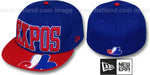 Montreal Expos EPIC WORD Royal-Red Fitted Hat by New Era