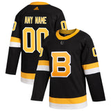 Customized Boston Bruins adidas Black Alternate - Authentic Team Jersey