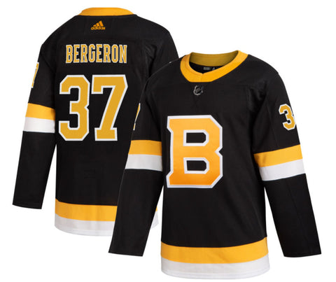 Men's Boston Bruins adidas Patrice Bergeron #37 Authentic Pro Alternate Jersey