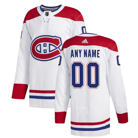 Chandail personnalisé Adidas Adizero NHL Authentique Pro des Canadiens de Montréal pour Homme - Blanc