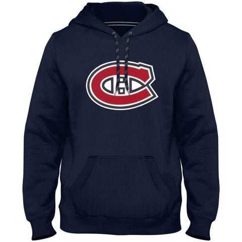 Montreal Canadiens NHL Express Twill Logo Hoodie - Navy by Bulletin
