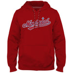 Montreal Expos Cooperstown Twill Montreal Logo Hoodie (Red)