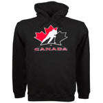 Sweat à capuche d'Équipe Canada IIHF avec logo en sergé - Bulletin - Noir