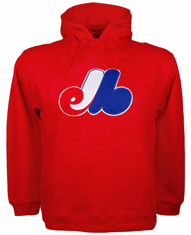 Montreal Expos Cooperstown Twill Logo Hoodie (Red) - Bulletin