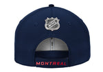 Montreal Canadiens Fanatics Authentic Pro Rinkside Structured Adjustable Wordmark Cap - Blue
