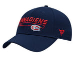 Montreal Canadiens Fanatics Authentic Pro Rinkside Structured Adjustable Wordmark Cap - Blue