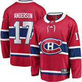 Josh Anderson Canadiens de Montréal Domicile marque FANATICS  - Chandail de joueur échappée