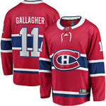 BRENDAN GALLAGHER Canadiens de Montréal Fanatics Rouge Chandail de joueur échappée