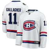 Montreal Canadiens No11 Brendan Gallagher Red Sawyer Hooded Sweatshirt Stitched NHL Jersey