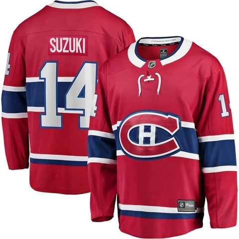 Nick Suzuki Fanatics Chandail des Canadiens de Montréal pour hommes Home Breakaway Player