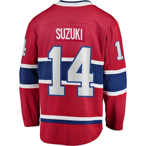 NICK SUZUKI Autographed & Inscribed Red Montreal Canadiens Jersey UDA