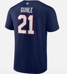 Kaiden Guhle Canadiens de Montréal T-shirt Joueur #21 Marque Fanatics Nom et numéro du joueur - Marine