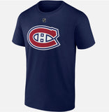 Kaiden Guhle Montreal Canadiens Fanatics Branded Authentic Stack Player Name & Number - T-Shirt - Navy