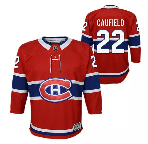 Cole Caufield Chandail Canadiens de Montreal Junior Rouge Premier Fanatics