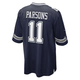 Micah Parsons des Dallas Cowboys Chandail Game Jersey par Nike - bleu marine