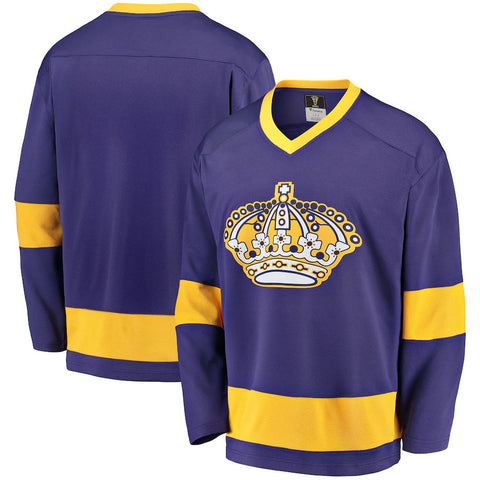 Customized Men's Los Angeles Kings Fanatics Branded Purple/Gold Premier Breakaway Heritage