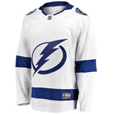 Men's Tampa Bay Lightning Fanatics Branded White Breakaway Away Jersey