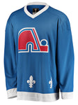 Customized  Quebec Nordiques Fanatics Branded Blue Premier Breakaway Heritage - Blank Jersey