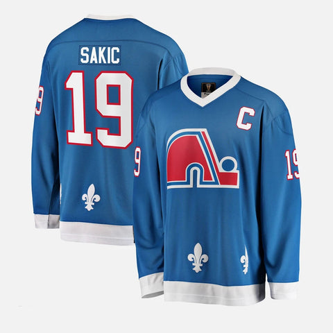 Men's Quebec Nordiques Joe Sakic Fanatics Branded Blue Premier Breakaway Retired - Player Jersey