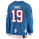 Joe Sakic Nordiques de Québec Chandail Breakaway à la retraite Fanatics - bleu