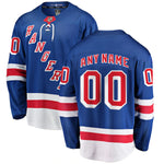 Customized Men's New York Rangers Fanatics Branded Blue Breakaway Jersey