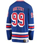 Wayne Gretzky Rangers de New York Chandail Breakaway à la retraite Fanatics - bleu