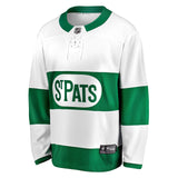 Customized Men's Toronto St. Pats Fanatics Branded White Green Premier Breakaway - Jersey