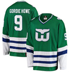Men's Hartford Whalers Gordie Howe Fanatics Branded Green Premier Breakaway Retired - Player Jersey