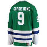 Men's Hartford Whalers Gordie Howe Fanatics Branded Green Premier Breakaway Retired - Player Jersey