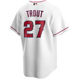 Men's Los Angeles Angels Mike Trout Nike White Home Replica Player Name Jersey