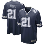 Ezekiel Elliott Cowboys de Dallas Chandail Game Player Jersey par Nike -  bleu marine