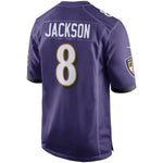 Lamar Jackson #8 Ravens de Baltimore Chandail Game Player Jersey par Nike - violet