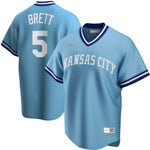 Nike George Brett Kansas City Royals Nike Road Cooperstown Collection Player Jersey - Light Blue