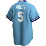 Nike George Brett Kansas City Royals Nike Road Cooperstown Collection Player Jersey - Light Blue