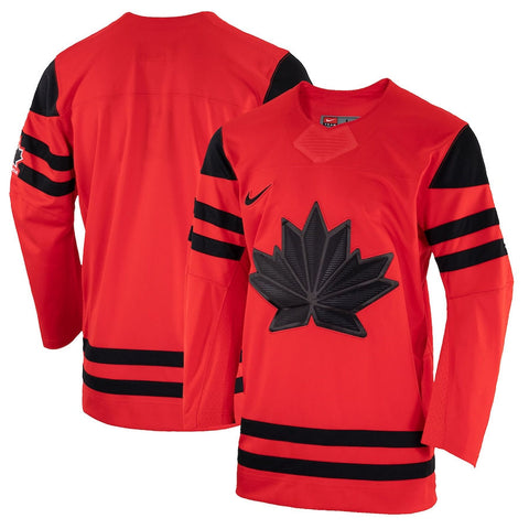 IIHF Team Canada Customized Number Kit for 2018 Black Olympic Hockey Jersey  – Customize Sports