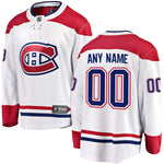 Customized Men's ANY NAME Montreal Canadiens Fanatics Branded Breakaway Jersey - White