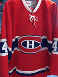 Canadiens de Montréal JEAN BELIVEAU #4 1955 CHANDAIL HOCKEY Rouge (Réplique) - CCM