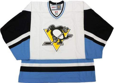 Customized Pittsburgh Penguins Vintage 1977 White Replica Jersey - CCM